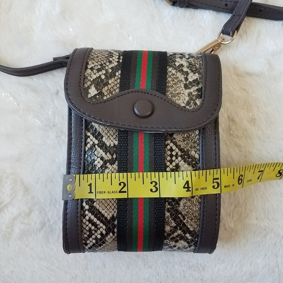 Sondra Roberts Squared Snake Print Small Crossbody - Picture 4 of 10